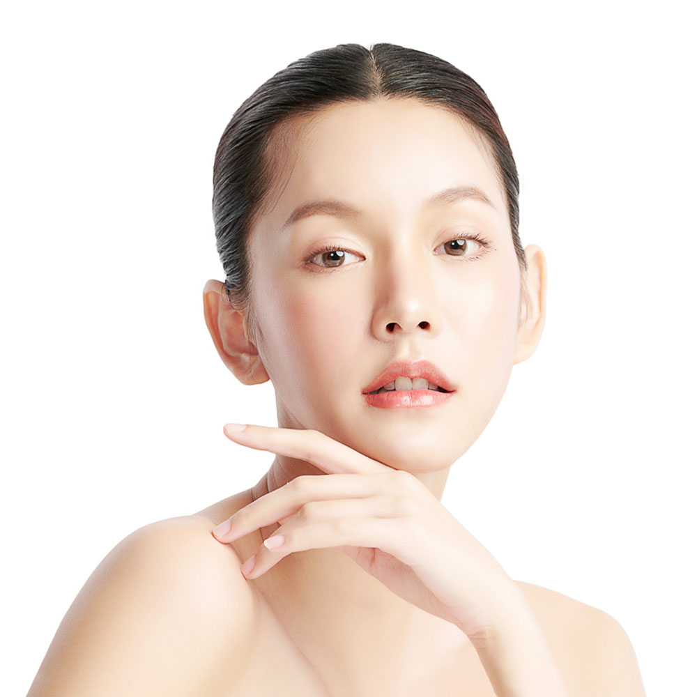 Asian girl with good skin
