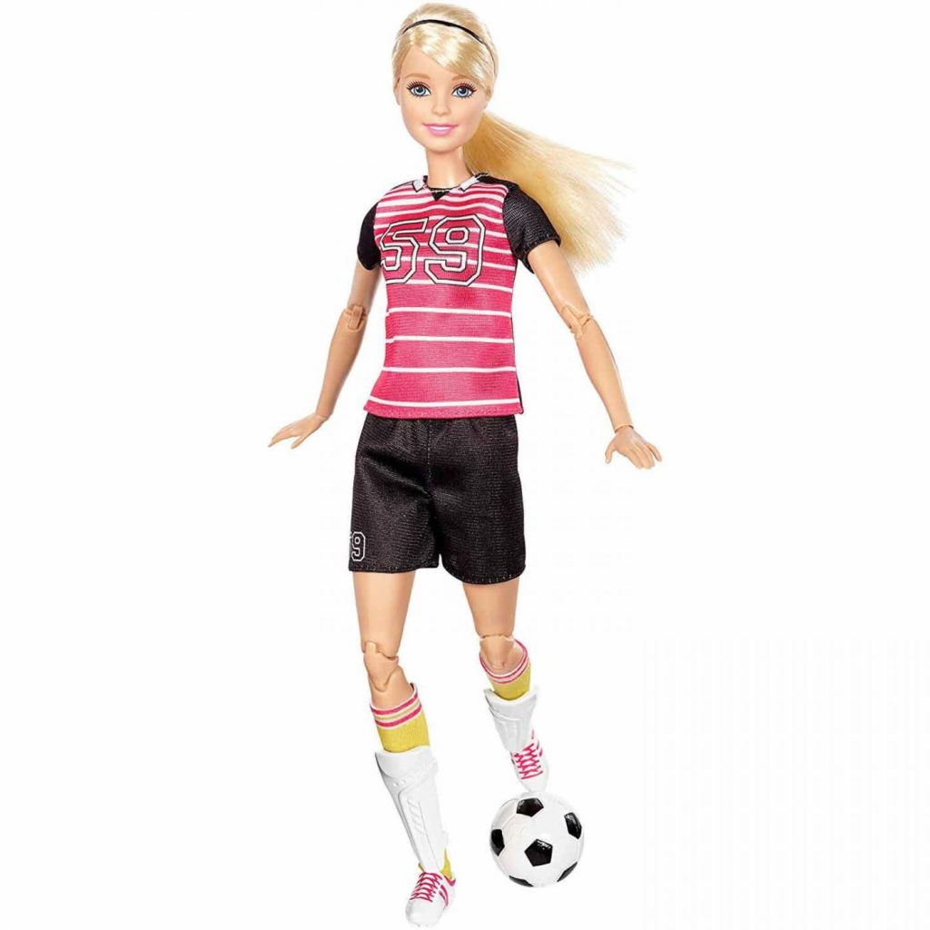 Mattel Barbie Made To Move Blonde Soccer Player