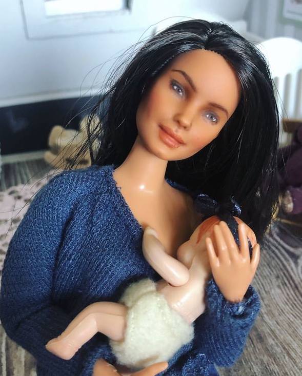 Breast feeding mum Barbie made by Betty S , allthelittledolls on Instagram and Facebook. She sells barbie on https://www.etsy.com/au/shop/allthelittledolls